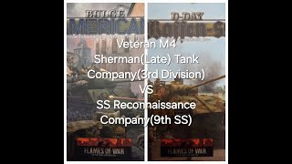 Flames of War Battle Report Veteran M4 ShermanLate Company3rd Div VS SS Recce Company9th SS [upl. by Atinele]