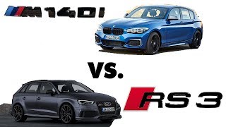 BMW M140i vs AUDI RS3 which one has the best NOISE amp ACCELERATION [upl. by Noryak]