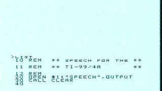 TI994A Speech [upl. by Aloin]