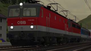 ÖBB Rh 1114 Tauernbahn Schwergüterzug Schwarzach St Veit Führerstandsmitfahrt Train Simulator 2017 [upl. by Feodore]