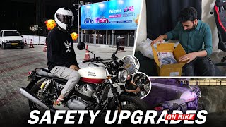 SAFETY UPGRADES IN INTERCEPTOR 650  Eupho Vlogs [upl. by Aroc]