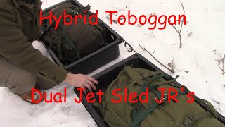 Winter Camping Sled Build Hybrid Toboggan WDuel Jet Sled Jrs [upl. by Azar]