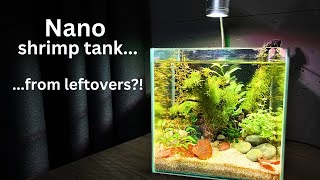 Nofilter Shrimp Nano Cube from leftovers  Stepbystep tutorial [upl. by Muncey]