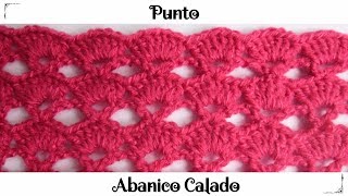 👉 Cómo hacer PUNTO ABANICO  CALADO a Crochet Fácil  Punto 3 [upl. by Otrebtuc]