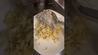 Stroganoff food review shorts autism ￼ autisticcontentcreator creamofmushroom homemade ￼ [upl. by Araeic755]