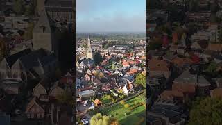 Schitterend Stad Delden slaapt uit deze herfstige ochtend Het is koud twickel delden dronevideo [upl. by Liuka222]