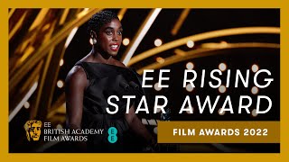 Lashana Lynch Wins EE Rising Star Award  EE BAFTA Film Awards 2022 [upl. by Ativel717]