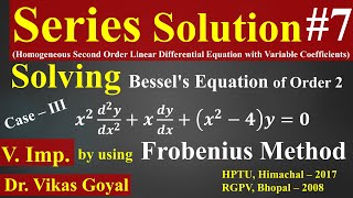 Series Solution 7 VImp  Frobenius Method  Values of m are distinct and differ by an Integer [upl. by Corbin]