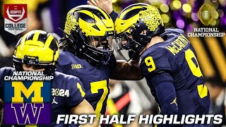 NATIONAL CHAMPIONSHIP HALFTIME HIGHLIGHTS Michigan Wolverines vs Washington Huskies [upl. by Aikemal925]