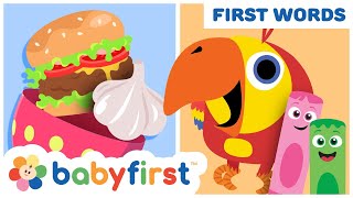 Toddler Learning Video w Color Crew amp Larry Surprise Eggs  First Words amp ABC for Kids  BabyFirstTV [upl. by Akihsal396]