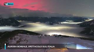 Aurora boreale spettacolo sullItalia [upl. by Senskell]