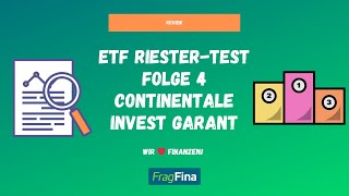 ETF RiesterTest als Nettopolice 2023 Folge 4 â€“ Continentale Invest Garant [upl. by Marjana]