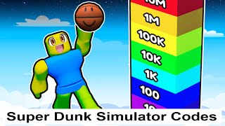 Codes For Super Dunk Simulator Roblox In January 2024 roblox shorts [upl. by Nicolle719]