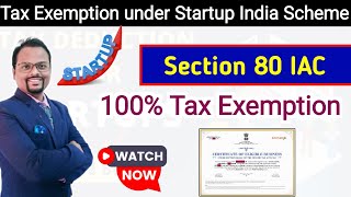 80iac Tax exemption for startup  How to apply for Income tax Exemption 80 IAC  80iac registration [upl. by Nov]