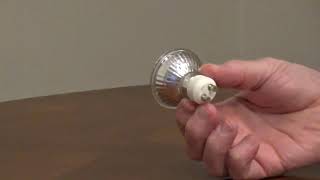 How to Remove a Hood Vent Light Bulb with a GU10 Base [upl. by Knowland]