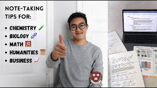 how to take notes DEPENDING ON THE SUBJECT study tips from a HARVARD student  PART 1 [upl. by Kappenne]