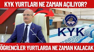 KYK Yurtları ne zaman açılır Öğrenciler kalmaya ne zaman başlar KYK Yurtları açılma tarihi [upl. by Bardo]