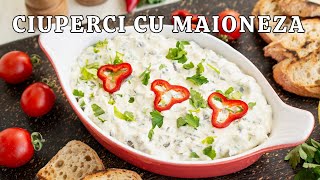 SALATĂ de ciuperci cu maioneză DIETETICĂ  rețeta delicioasă cu PUȚINE CALORII [upl. by Ecyle]