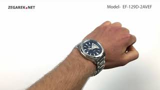 Casio EDIFICE Momentum EF129D2AVEF  Zegareknet [upl. by Harat]