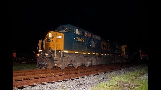 CSX Night Action at Bushnell FL  September 34 2018 [upl. by Lili865]