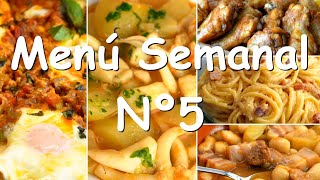 Menú Semanal Con 5 Recetas Fáciles y Rápidas para cada día de la Semana Nº 5 [upl. by Koller906]