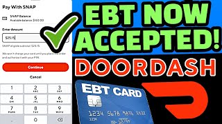 PEBT 2023  HOW TO ADD EBT TO DOORDASH  PAY WITH EBT ON DOORDASH  USE EBT ON DOORDASH [upl. by Geller]