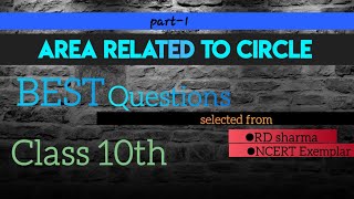 Area related to circle 🔵 part 1  ● class 10th  best questions [upl. by Ahsatniuq]