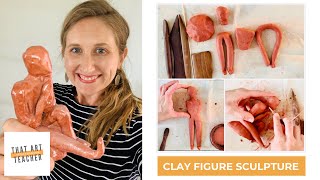 Clay Figure Sculpture  Air Dry Clay Tutorial [upl. by Simona527]