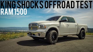 Ram 1500 Leveling Kit Before and After Offroad Testing King Shocks  CJC Off Road [upl. by Kcirddehs]