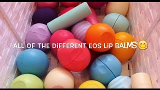 All The Different Eos Lip Balms EVER  DARK PURPLE EOS [upl. by Arrekahs815]