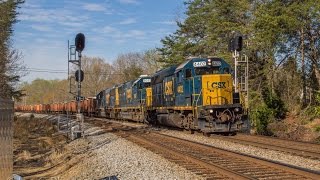 HD CSX W07015 Led By Ex Conrail GP402 and 2 Ex SBD SD502s April 16 2015 [upl. by Airamana557]