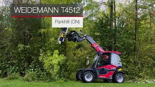 Weidemann T4512 with hedge trimmer [upl. by Edahsalof181]