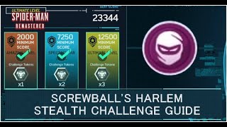 Screwball Harlem Stealth Challenge Tokens Guide  Spider Man Remastered [upl. by Aniela]