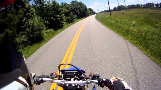 Yamaha WR250R vs Kawasaki KLX250S Drag Race [upl. by Leahcimrej861]