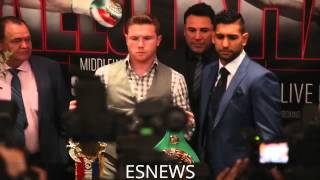 CANELO vs KHAN NY Faceoff and behind the scnes video [upl. by Gotthard]