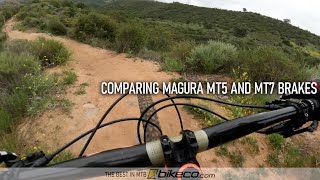 Comparing Magura MT5 and MT7 Brakes [upl. by Gipson]