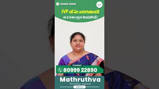 IVF Process in 6 Steps  Mathruthva Fertility Center  telugushorts shorts [upl. by Trebor]