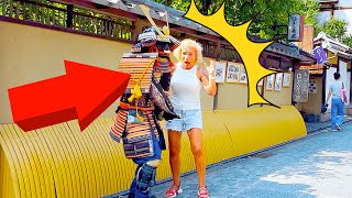 70 SAMURAI Mannequin Prank in Kyoto Japan  Awesome reactions Statue prank at Kiyomizu Temple [upl. by Warfield873]