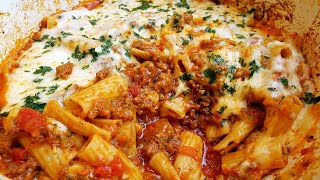 The EASIEST Rigatoni with Meat Sauce  I Made this and it came out PERFECT [upl. by Ardnot]