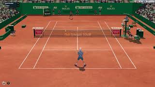 Djokovic vs Auger Aliassime Full Ace Tennis R32 ATP1000 Monte Carlo [upl. by Enened]