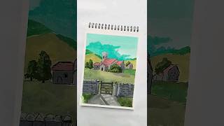 Painting 🖌 a landscape full of greenery shortvideo shorts painting [upl. by Gnilsia833]