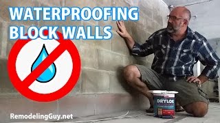 Waterproofing Block Walls with Drylok Extreme [upl. by Neehsar805]