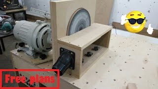 sewing machine Clutch Motor Woodgear Disk Sander and Dust Collection part2 making disk grinder [upl. by Irianat]