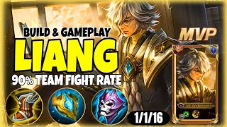 HONOR OF KINGS LIANG SUPPORT  GRANDMASTER GAMEPLAY  HARD GAME [upl. by Holmen]