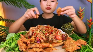 No Talking Best Mukbang ASMR Noodles Spicy Eating Korean Food And Chicken Breakfast [upl. by Atiana]