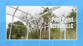 Pool Cage Painting and Rescreening  Pool Paint Screen LLC [upl. by Nosak]