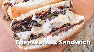 Cheesesteak Sandwich Recipe  Grilled Cheese Steak on PK Grill [upl. by Babbie]