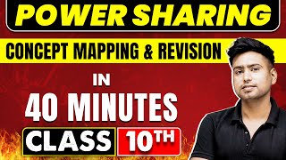 POWER SHARING in 40 Minutes  Civics Chapter 1  Class 10th CBSE Board [upl. by Akcirehs]