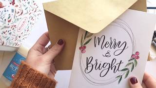 Calligraphy Christmas Card Tutorial  Part 2 [upl. by Longo591]