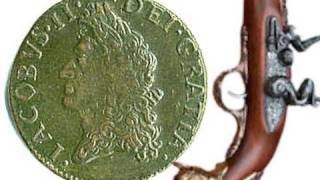 1690 Irish Gun Money James II 17th Century HalfCrown May Williamite War Irish Coin Token [upl. by Marduk]